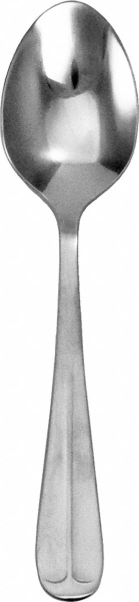 Teaspoon: Oxford, 18/0, Stainless Steel, 6 1/8 in Overall Lg, Silver, Satin