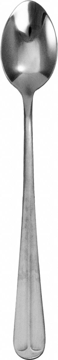Ice Tea Spoon: Oxford, 18/0, Stainless Steel, 7 5/8 in Overall Lg, Silver, Satin