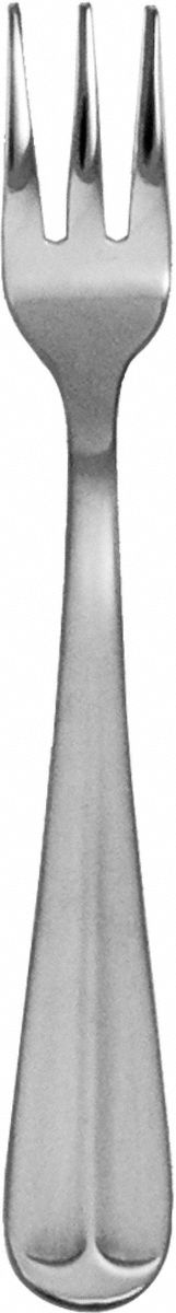 Oyster/Cocktail Fork: Oxford, 18/0, Stainless Steel, 5 3/8 in Overall Lg, Silver, Satin