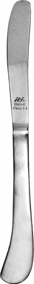 Dinner Knife: Oxford, 18/0, Stainless Steel, 8 1/2 in Overall Lg, Silver, Satin