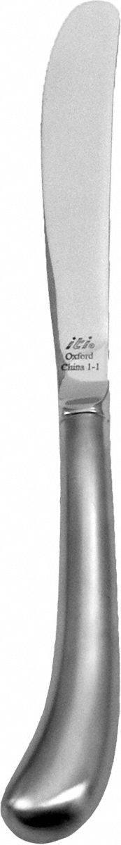 Dinner Knife: Oxford, 18/0, Stainless Steel, 9 3/8 in Overall Lg, Silver, Satin