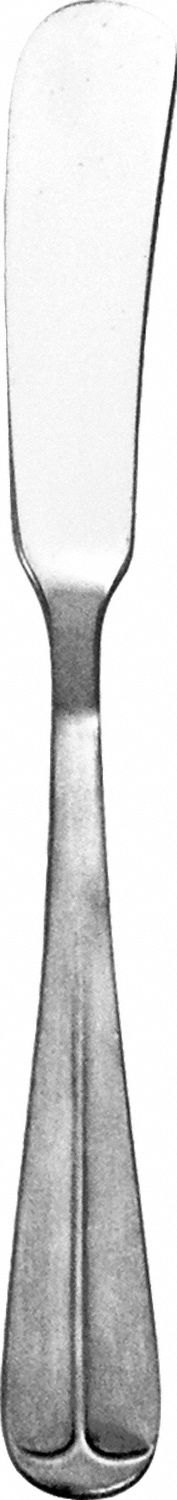 Butter Knife/Spreader: Oxford, 18/0, Stainless Steel, 6 3/4 in Overall Lg, Silver, Satin