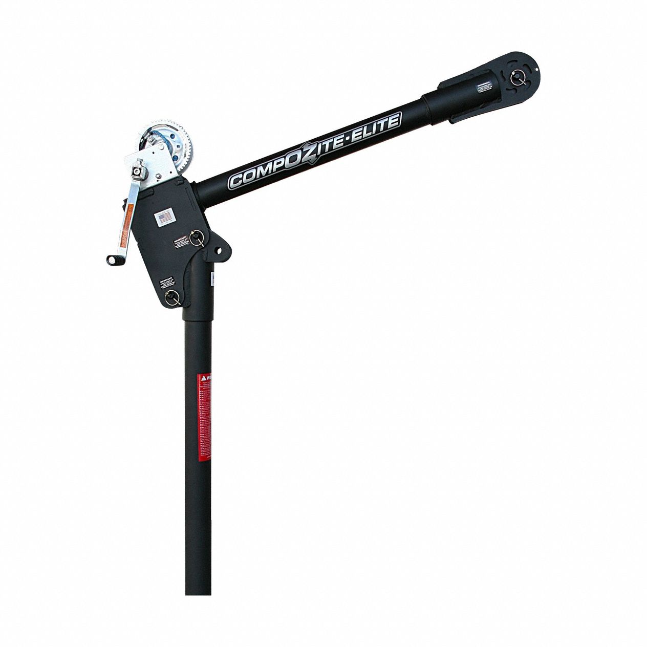 Davit Crane: Composite, Manual, 1, 200 lb Max. Load Capacity, 3.8 ft to 6.2 ft