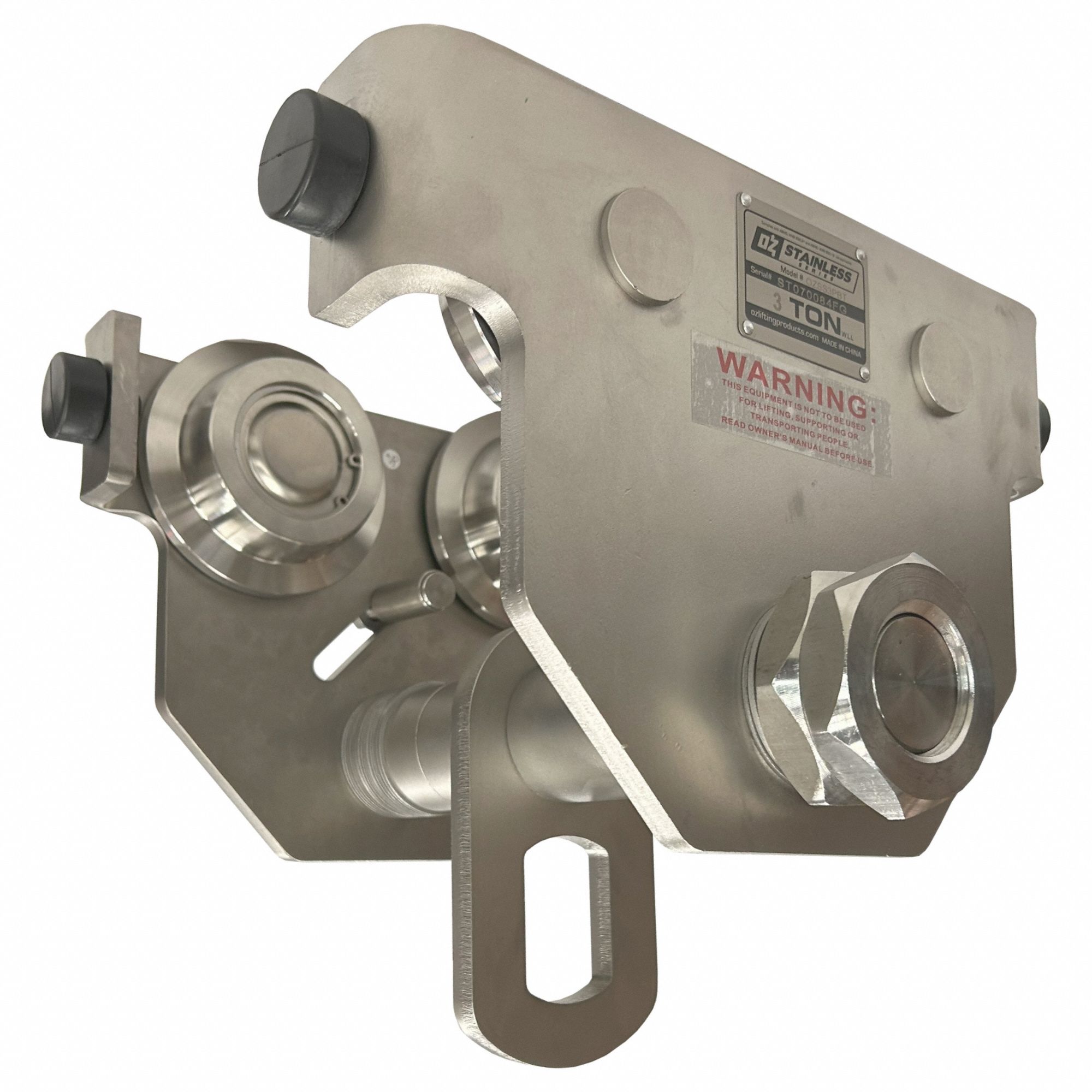 OZ LIFTING PRODUCTS, Push, 6,000 lb Max Hoist Load Capacity, Push Beam Trolley 807EU0OZSS3PBT