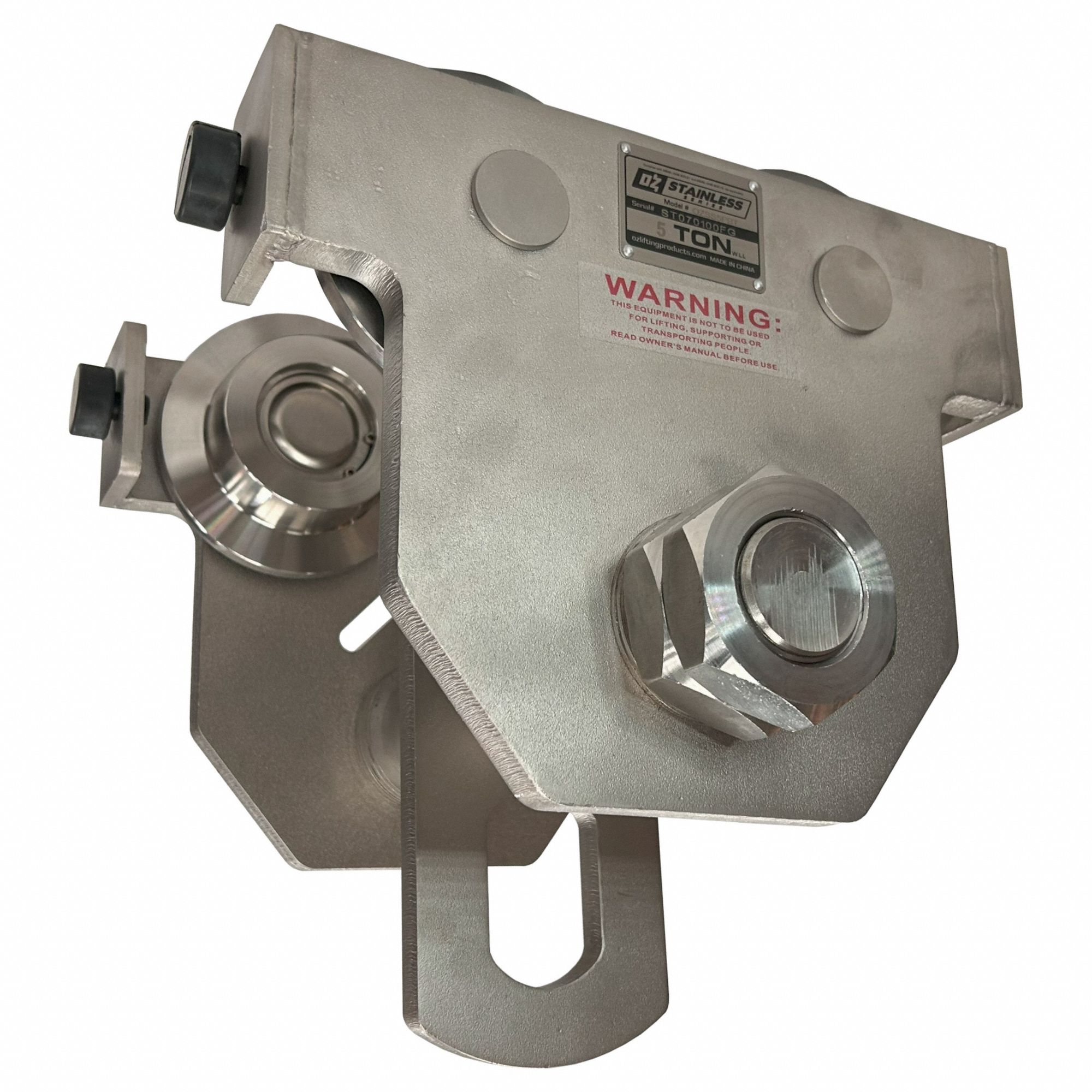 OZ LIFTING PRODUCTS, Push, 10,000 lb Max Hoist Load Capacity, Push Beam Trolley 807EU1