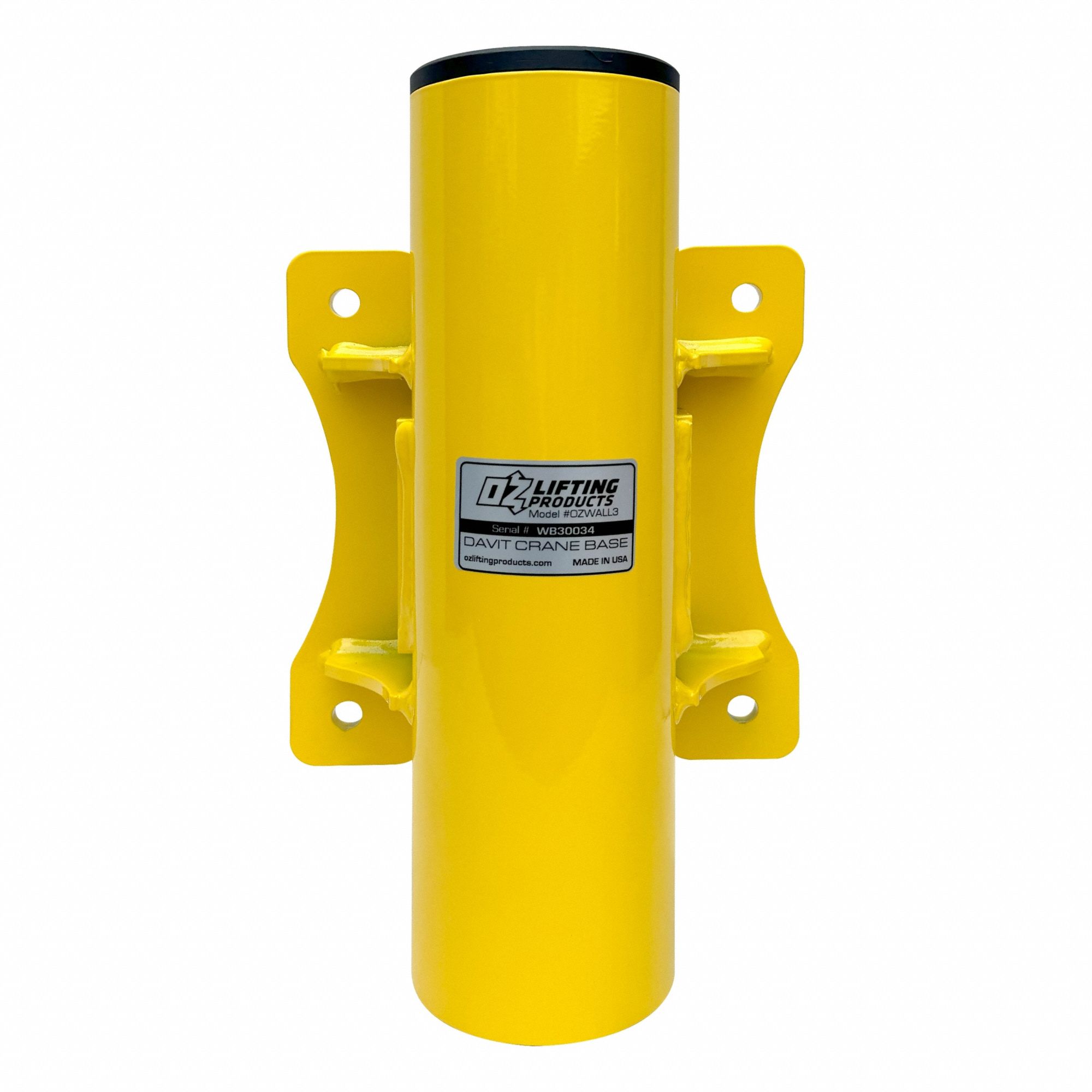 Mounting Base: Wall, 500 lb Max Load Capacity, Steel, For 3.05 in Mast Dia