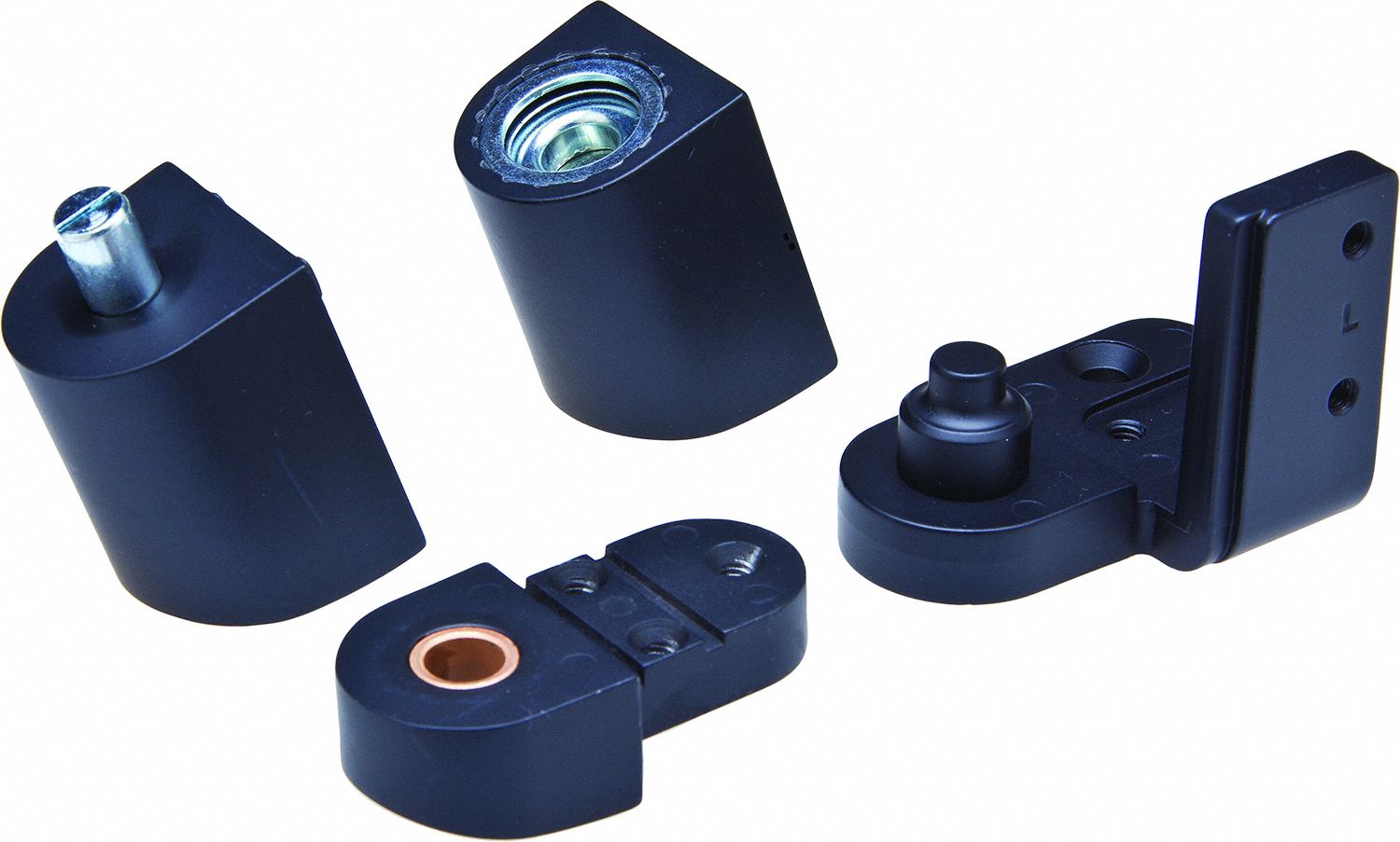 Pivot Hinge: Aluminum, 2 11/16 in Leaf Ht, 1 7/16 in Leaf Wd