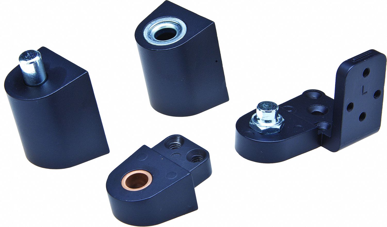 Pivot Hinge: Aluminum, 2 3/4 in Leaf Ht, 1 3/8 in Leaf Wd