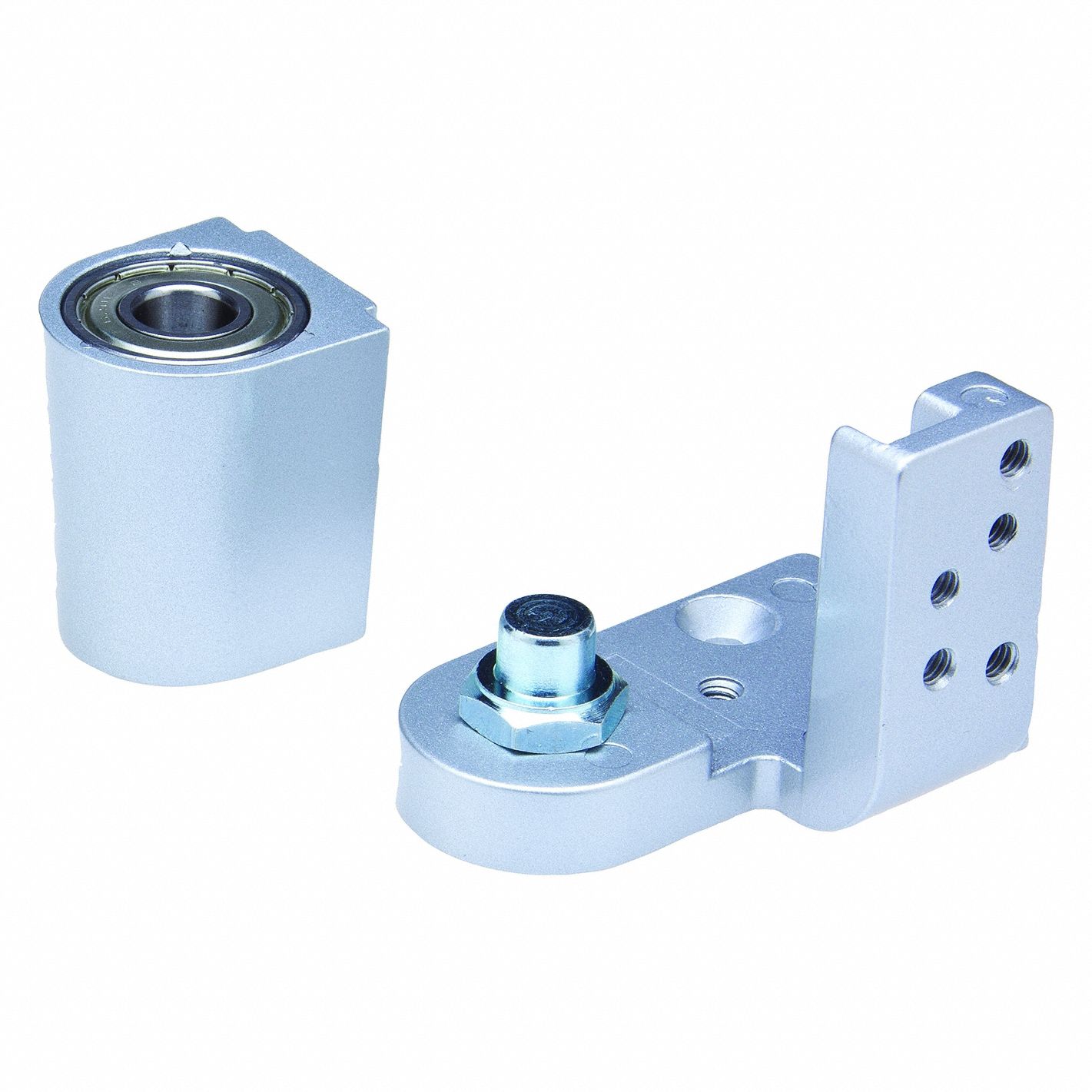 Pivot Hinge: Aluminum, 2 3/8 in Leaf Ht, 1 7/16 in Leaf Wd