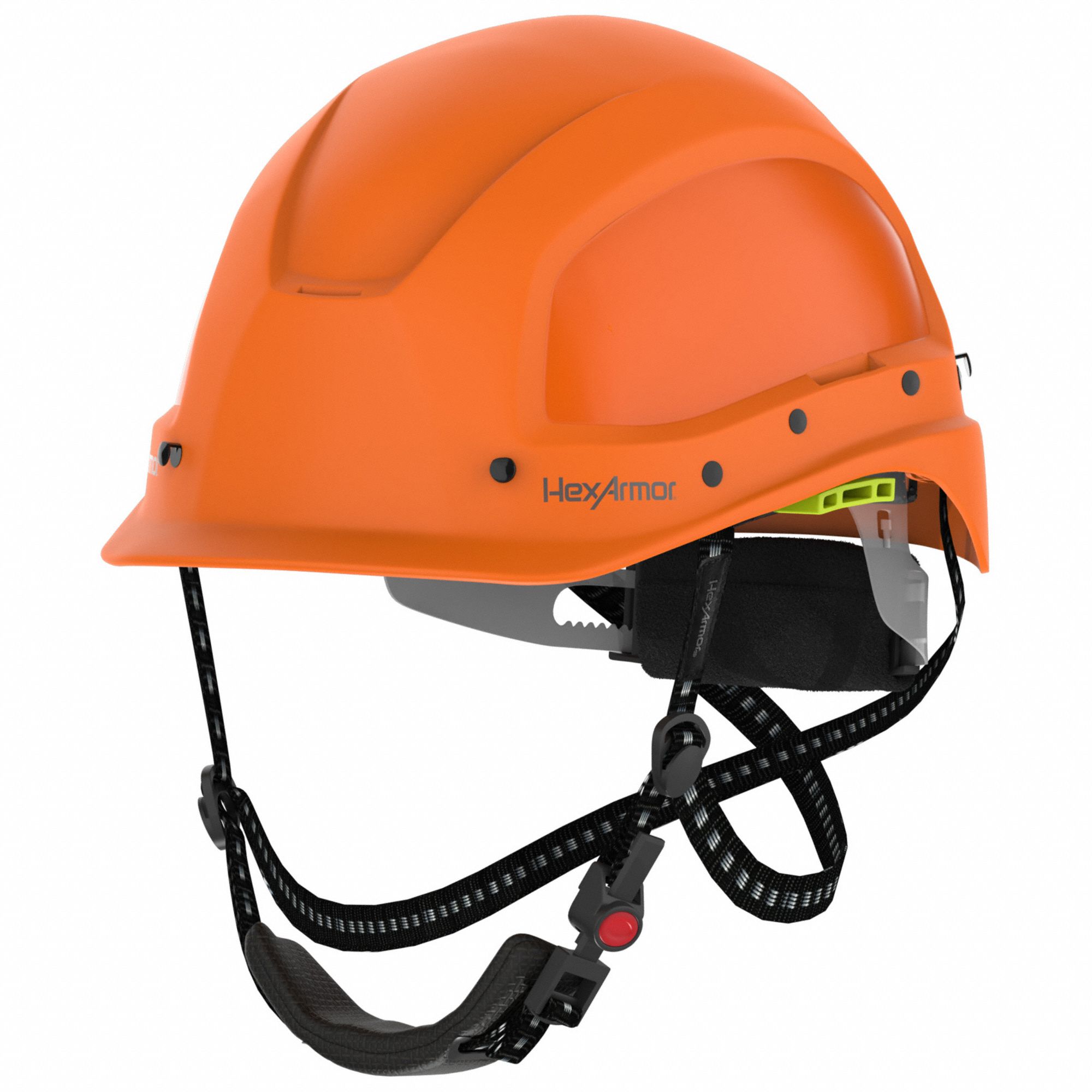 Suspension Helmet, Orange: Orange, No Graphics, Ratchet, ABS, 4 Hooks/Front-Slots/Side-Slots