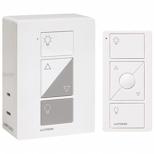 LUTRON, Lamp Dimmer and Remote Kit, Fluorescent/Halogen/Incandescent