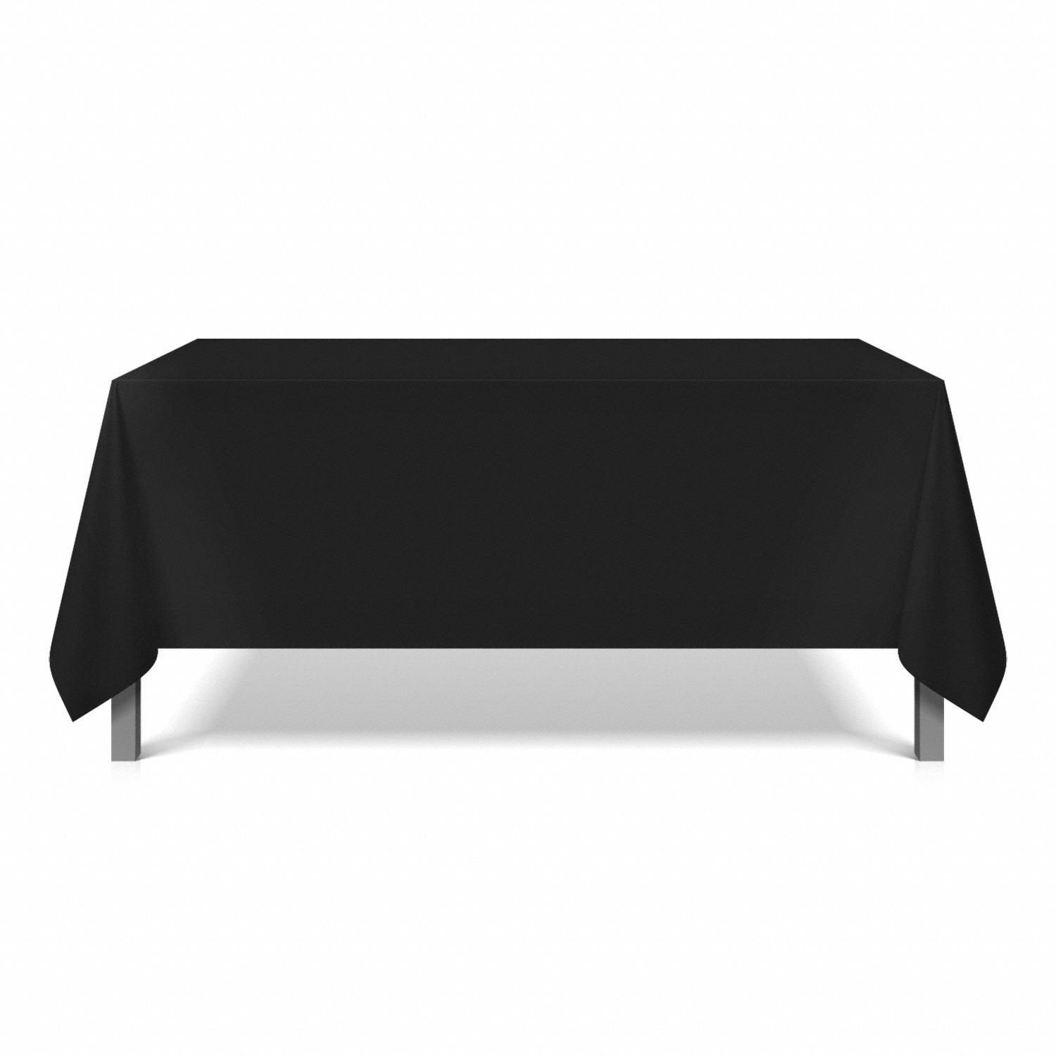 Table Linens: Square, Black, 42 in Overall Lg, 42 in Overall Wd, Polyester