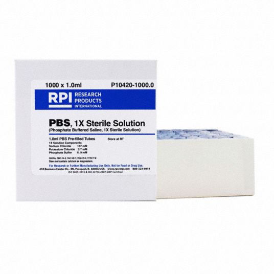 PBS 1x Solution 1000 Pre-Filled Tubes - Grainger