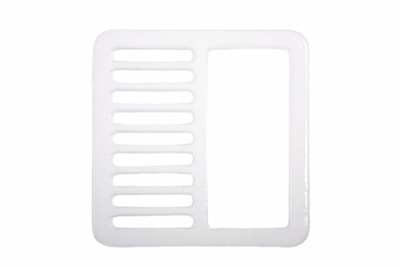 Strainer: Cast Iron, 7 3/4 in Overall Wd, 1 1/4 in Overall Ht, Enamel, Drop-In