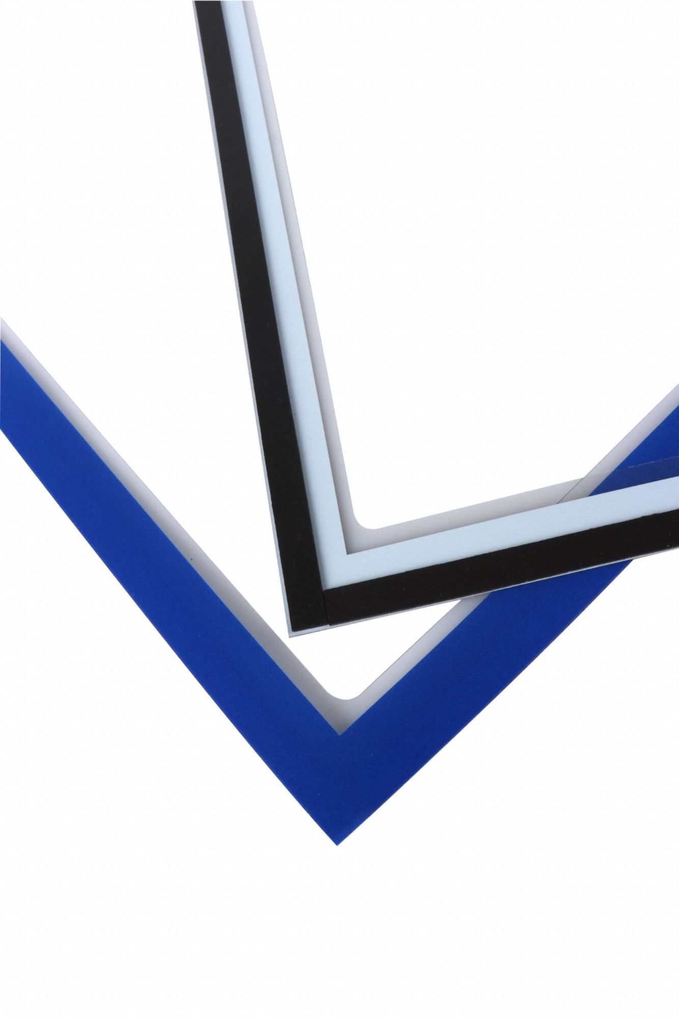 Sign Holder: Magnetic Backing, PVC, Blue, 11 in Compatible Sheet Ht, 5 PK