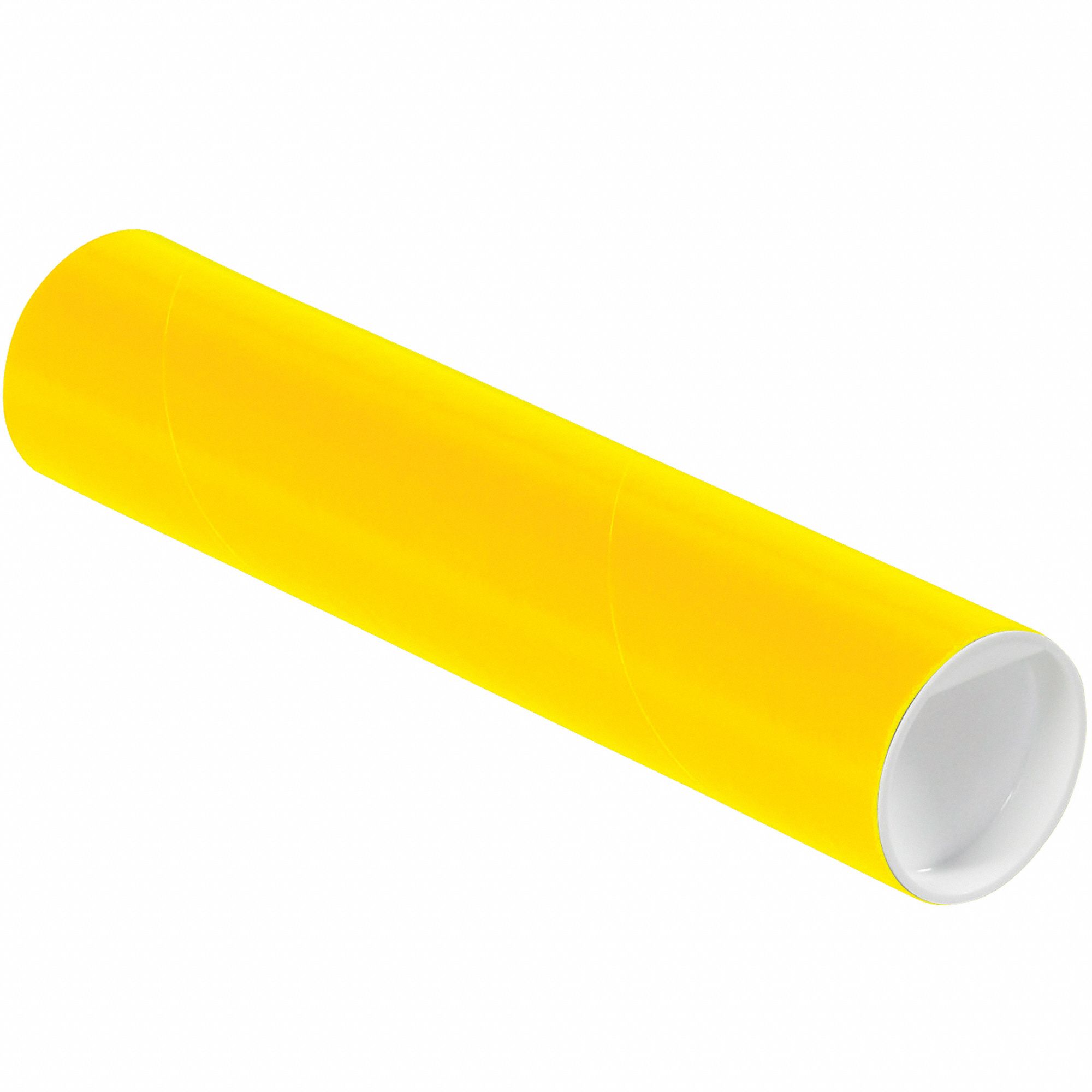 Mailing Tube: 2x9 in, 1/16 in Wall Thick, Yellow, 50 PK