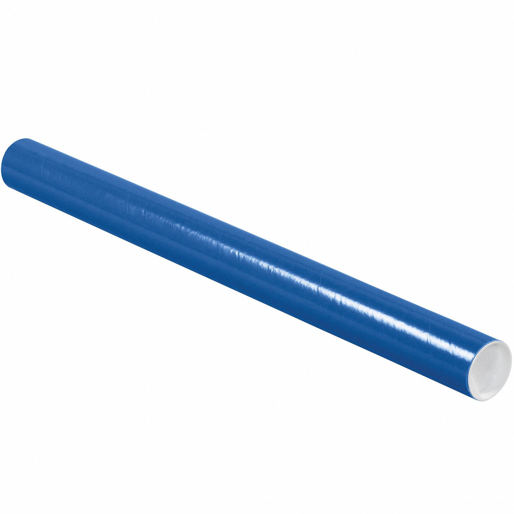 Mailing Tube: 2x24 in, 1/16 in Wall Thick, Blue, 50 PK