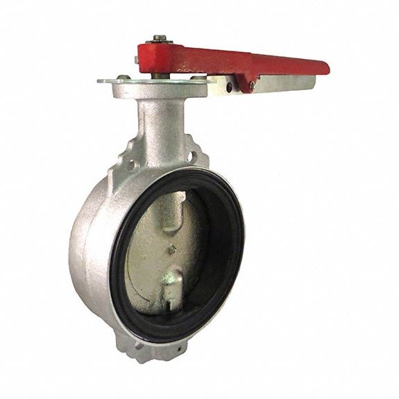MILWAUKEE VALVE, 3 in Pipe Size, Wafer, Butterfly Valve 4FZL3P2855E