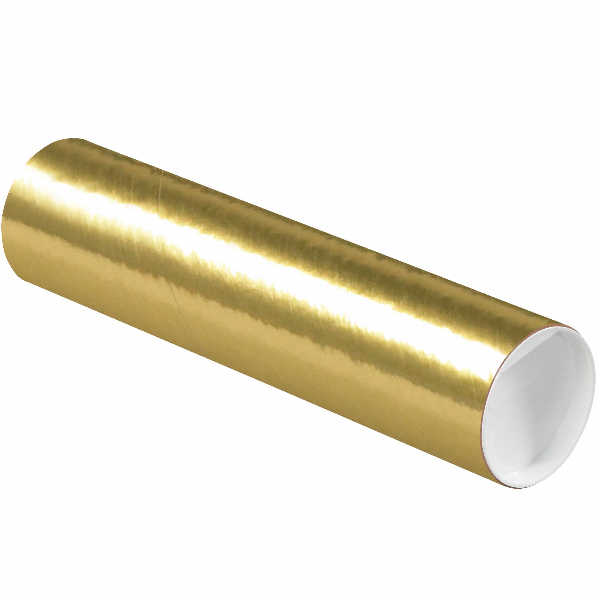 Mailing Tube: 3x12 in, 1/16 in Wall Thick, Gold, 24 PK