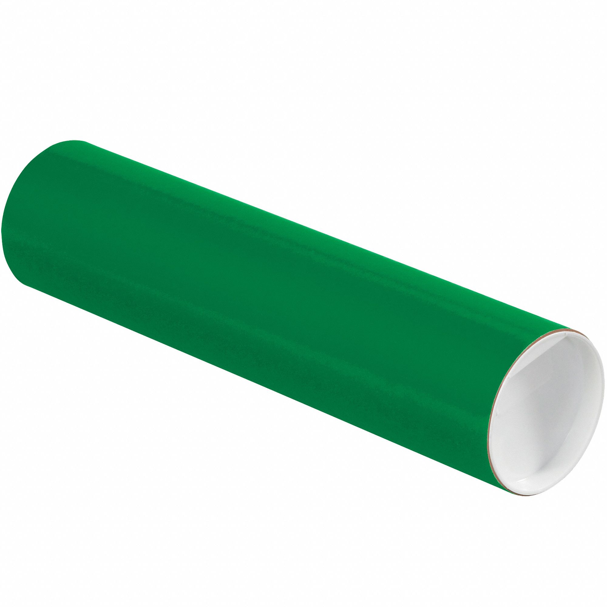 Mailing Tube: 3x12 in, 1/16 in Wall Thick, Green, 24 PK