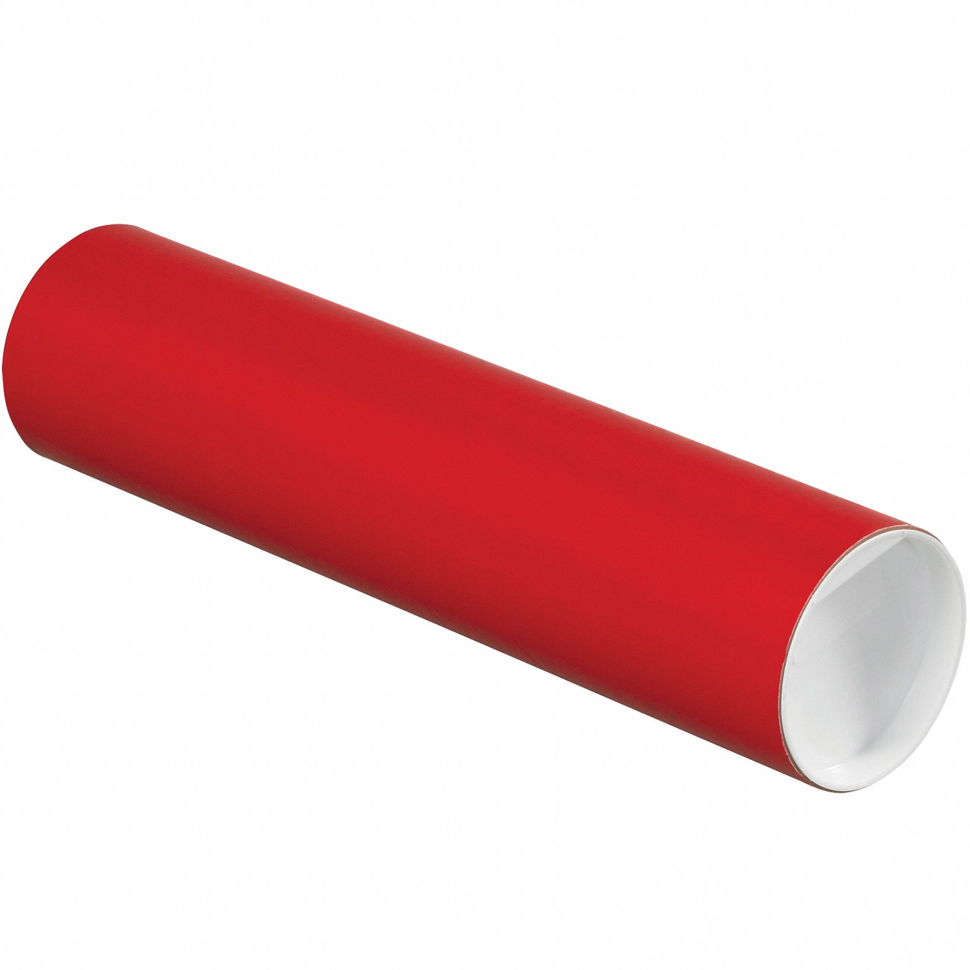 Mailing Tube: 3x12 in, 1/16 in Wall Thick, Red, 24 PK
