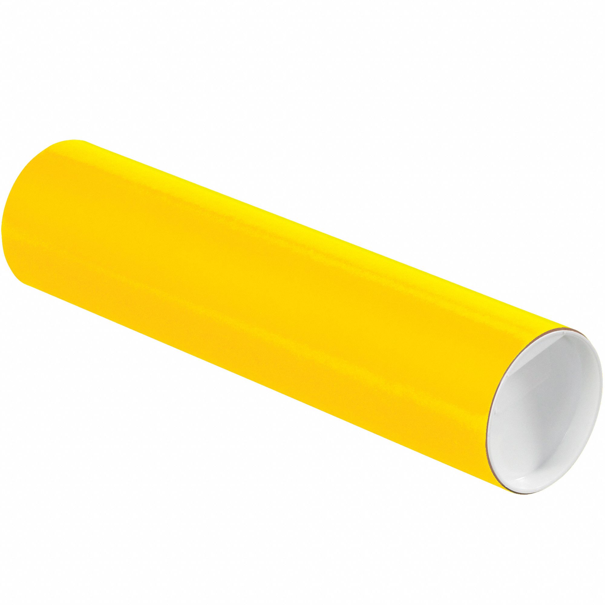 Mailing Tube: 3x12 in, 1/16 in Wall Thick, Yellow, 24 PK