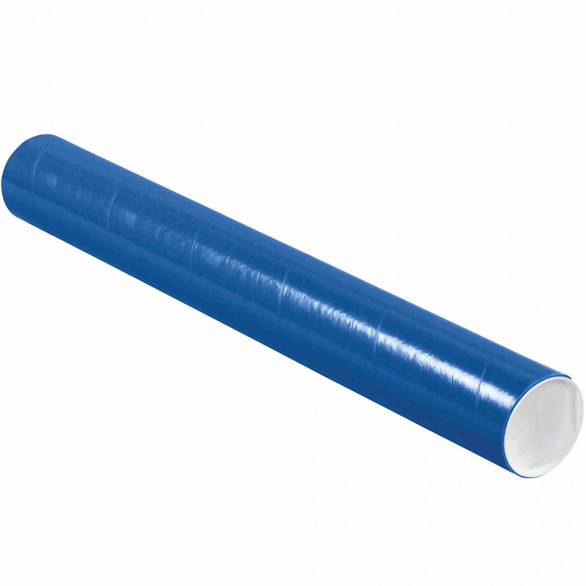 Mailing Tube: 3x24 in, 1/16 in Wall Thick, Blue, 24 PK