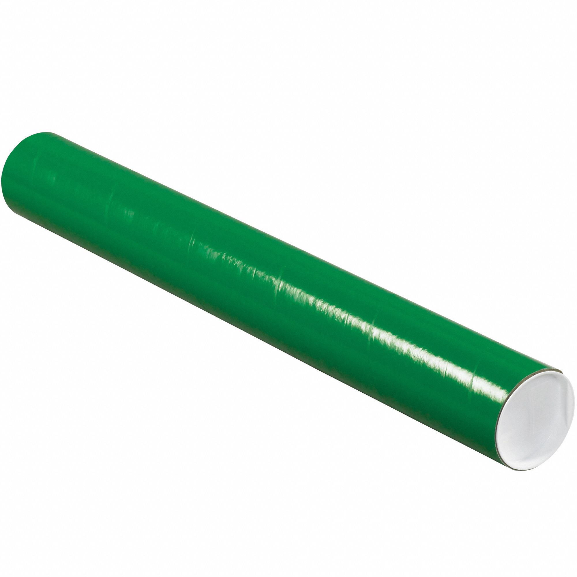 Mailing Tube: 3x24 in, 1/16 in Wall Thick, Green, 24 PK