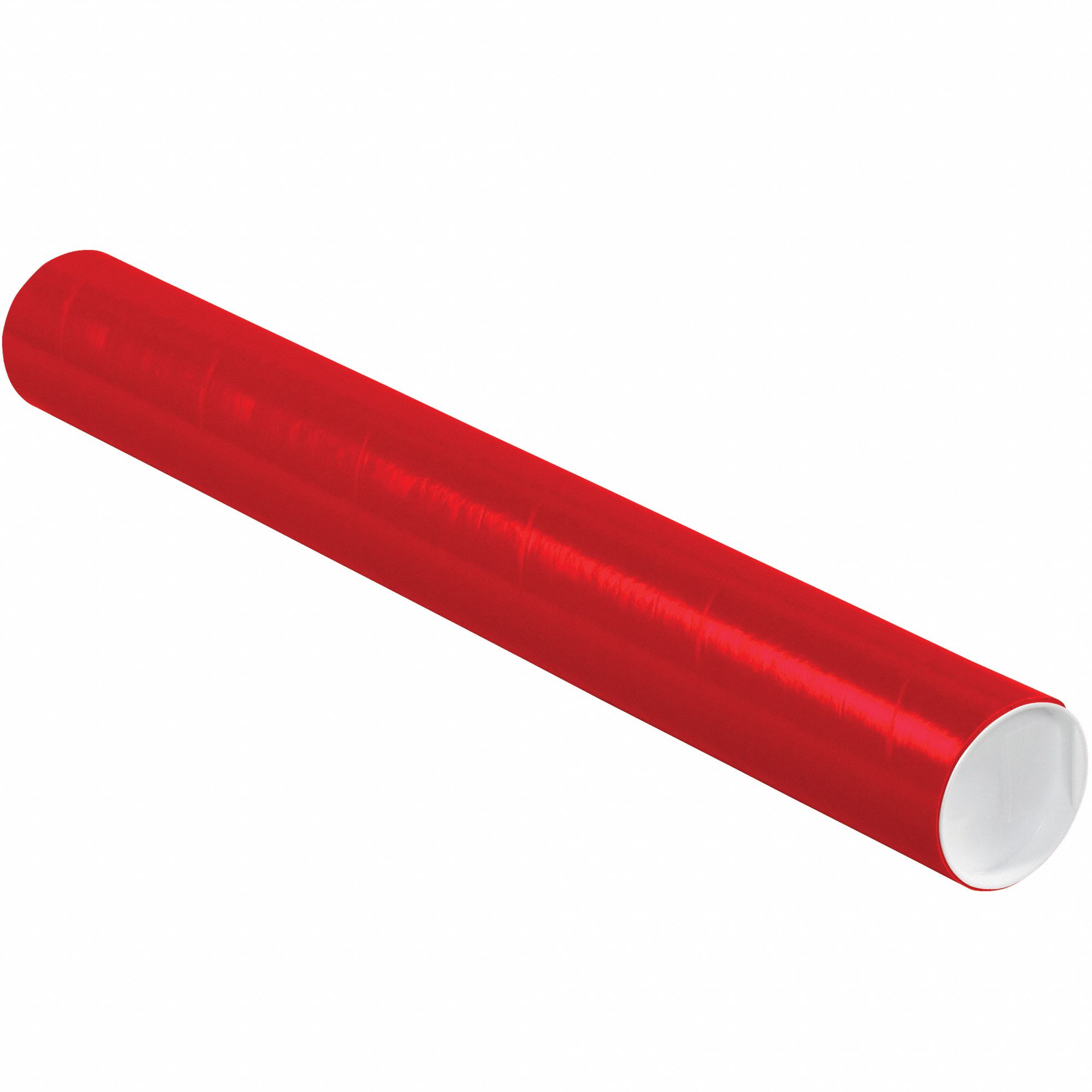 Mailing Tube: 3x24 in, 1/16 in Wall Thick, Red, 24 PK