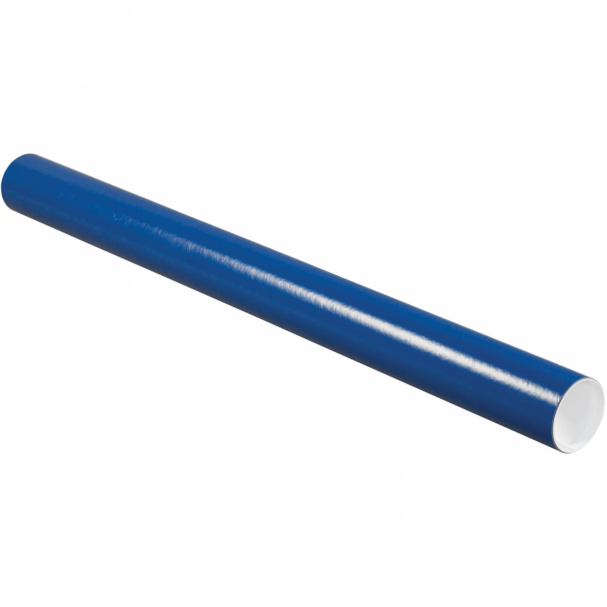 Mailing Tube: 3x36 in, 1/16 in Wall Thick, Blue, 24 PK