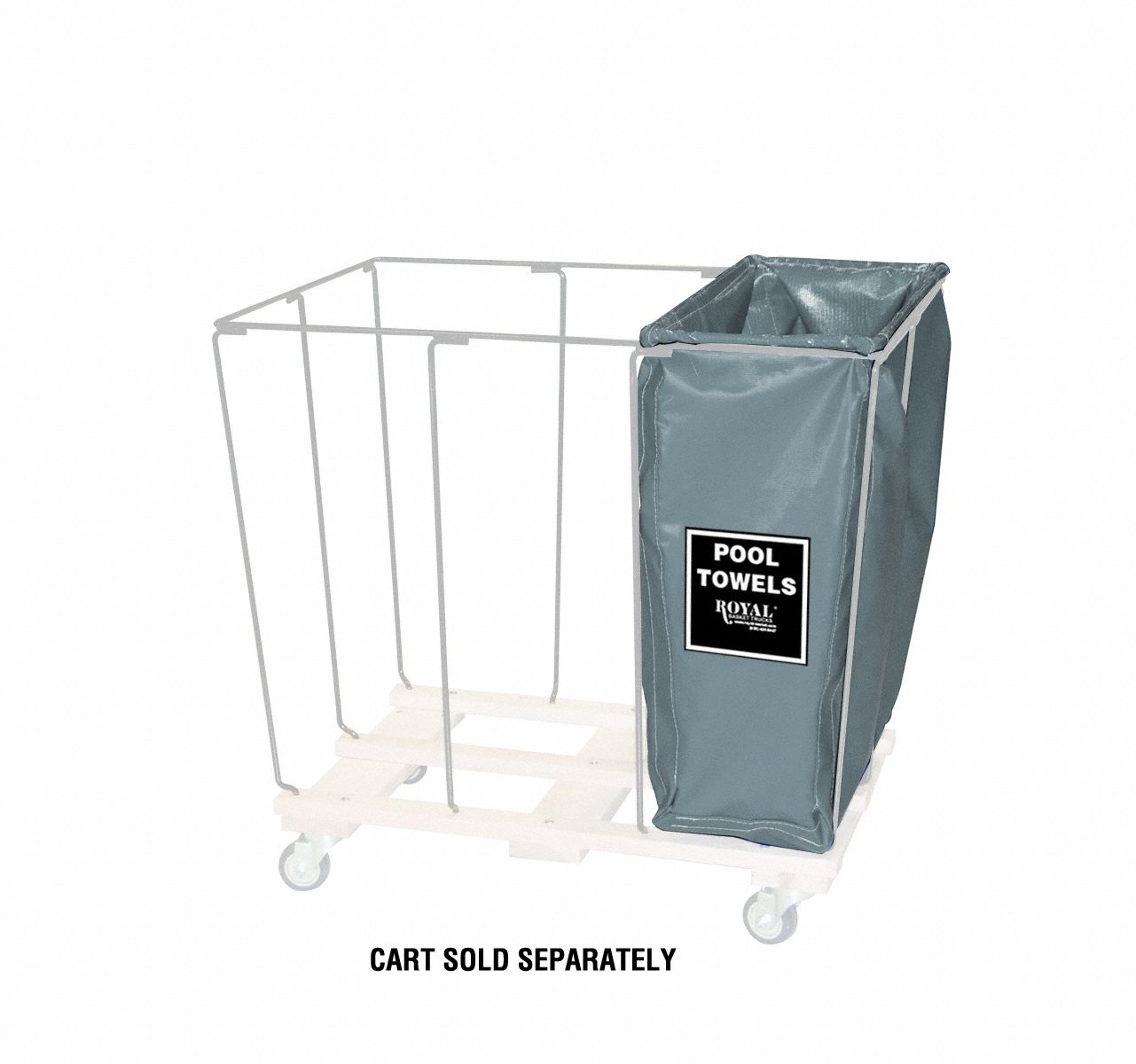 Drop-In Divider: Vinyl Liner, Gray, 10 bu Truck Capacity, 12 in Overall Lg