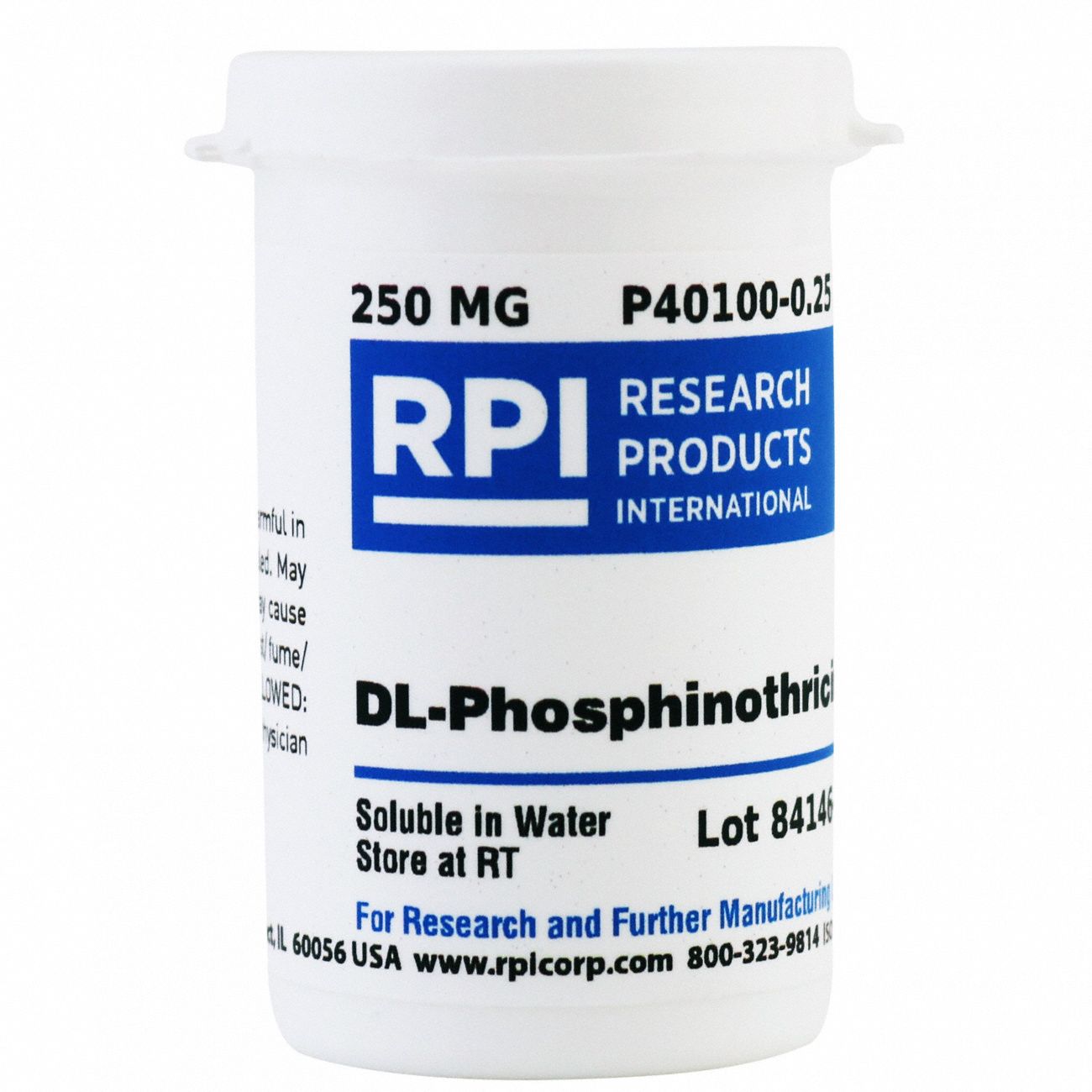 DL-Phosphinothricin (PPT): Lab, 250 mg, 77182-82-2, Powder, Plastic, 18 mo Shelf Life, 1