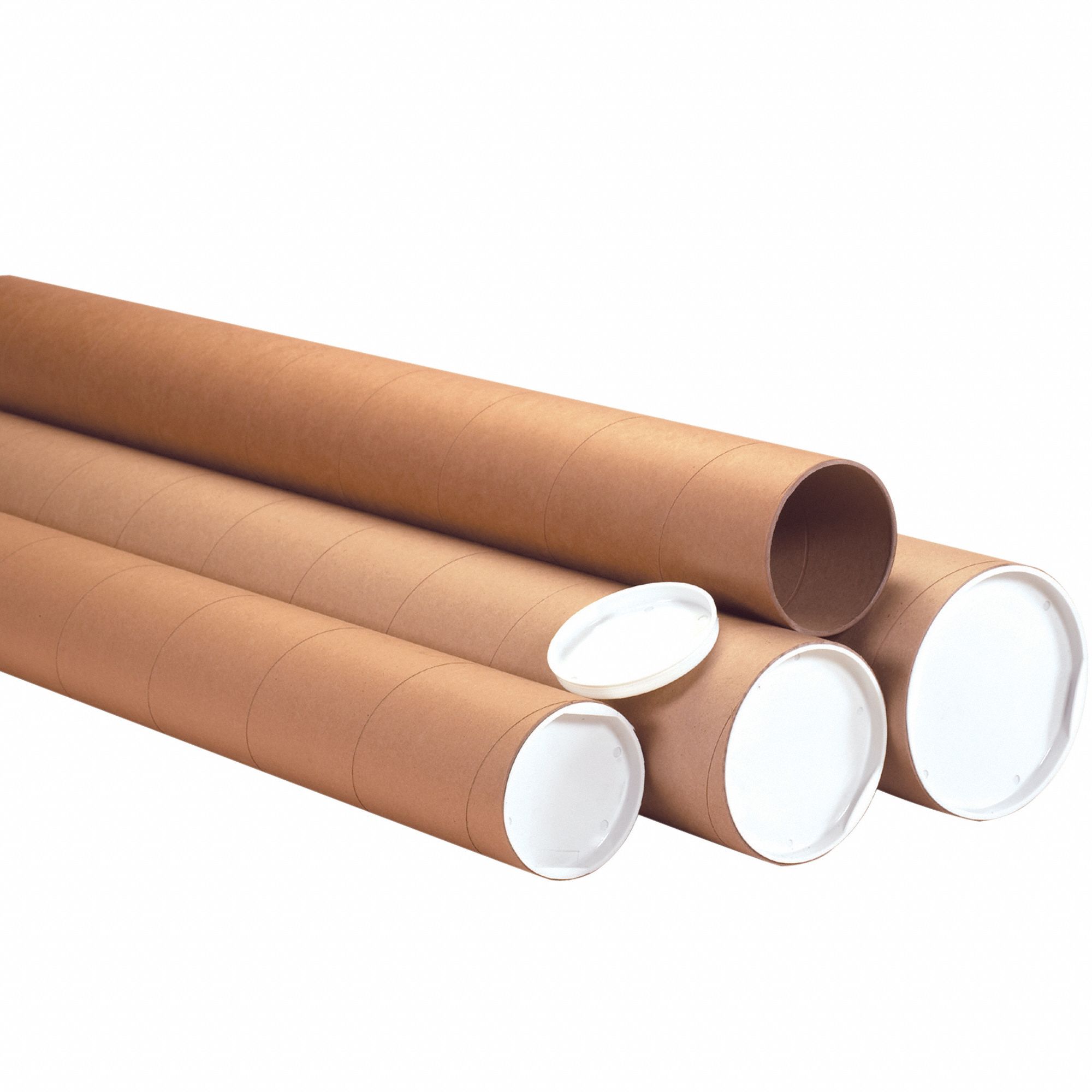 MAILING TUBE, 4X36 IN, 1/8 IN WALL THICK, BROWN, HEAVY-DUTY, 12 PK