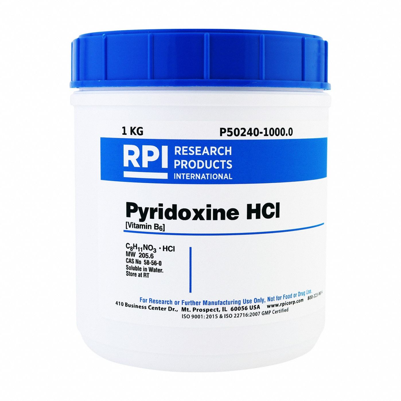 Pyridoxine Hydrochloride [Vitamin B6] Research or Further Manufacturing Use Only