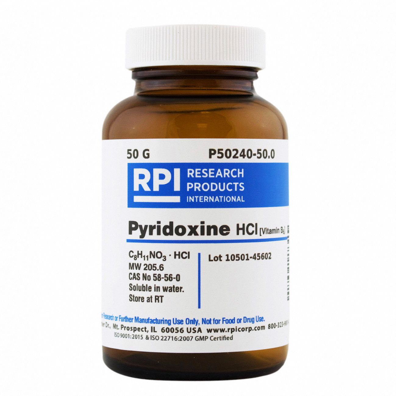 Pyridoxine Hydrochloride, 50g