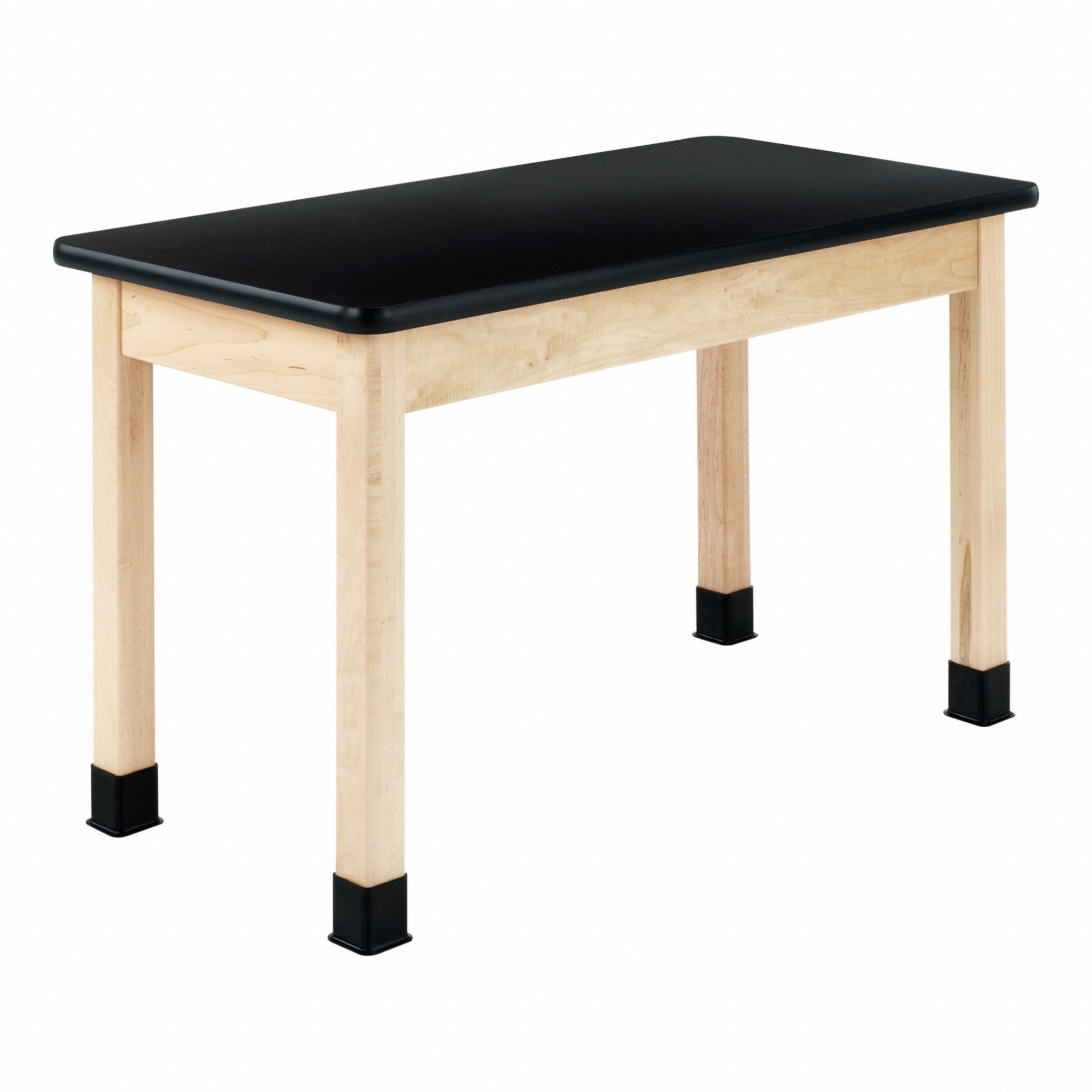 Plain Apron Table, Black, 30 in Overall L.