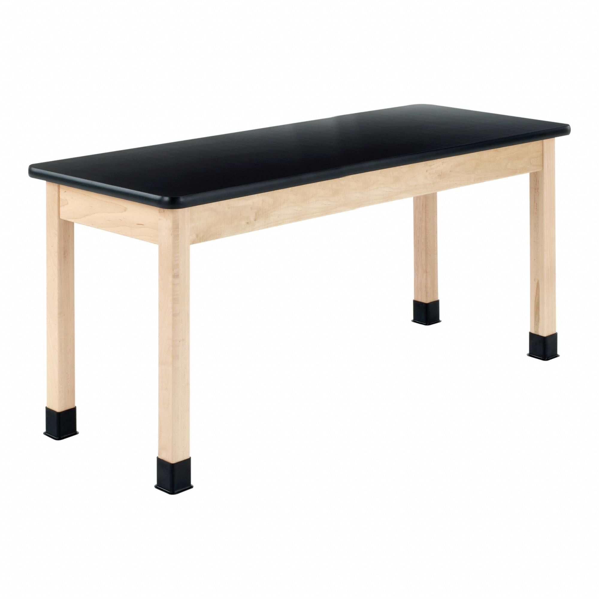 Plain Apron Table, Black, 30 in Overall L.