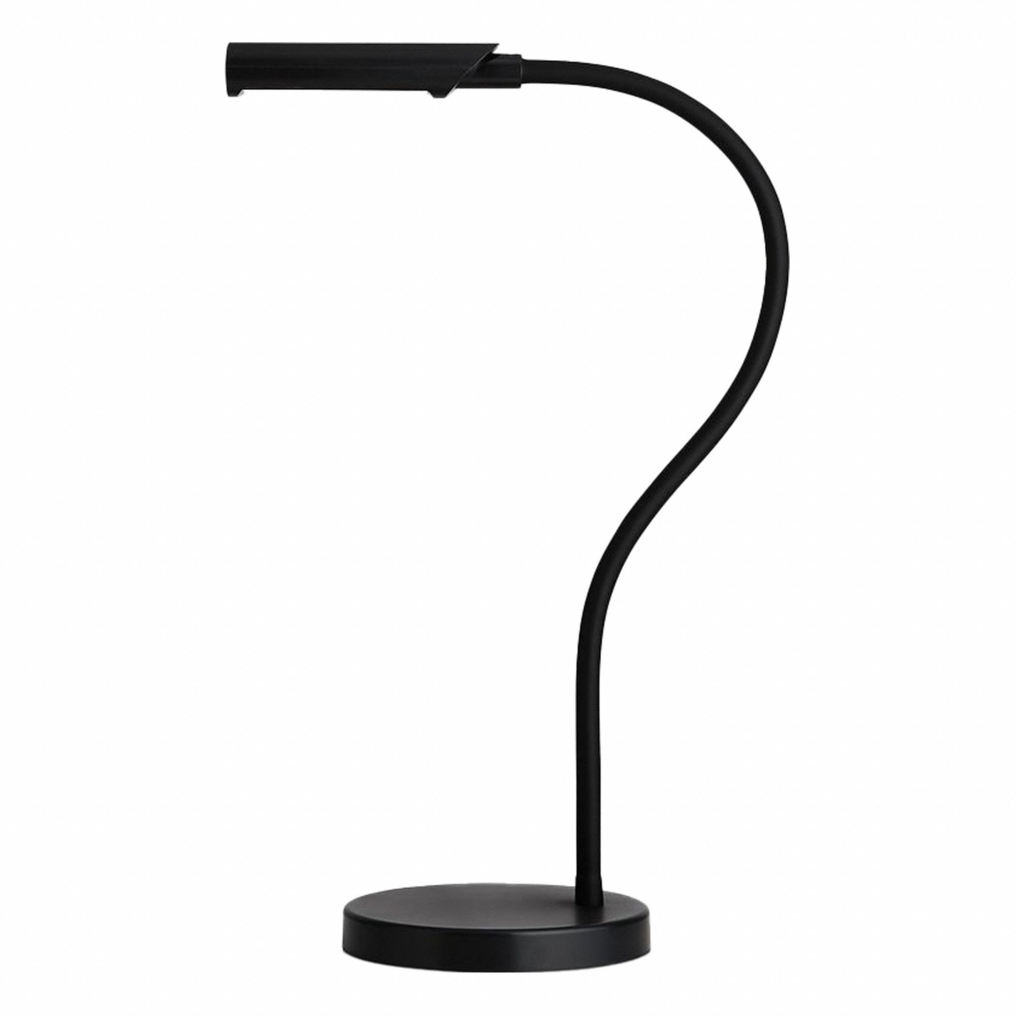 Led Task Light: LED, Plug, Gooseneck, 26.5 in Arm Reach, 600 lm Max Brightness, 2 W/4 W/6 W