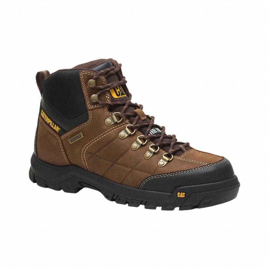 6-Inch Work Boot: Men's, Size 10 1/2, M, Brown, Steel Toe Cap, Removable Insole