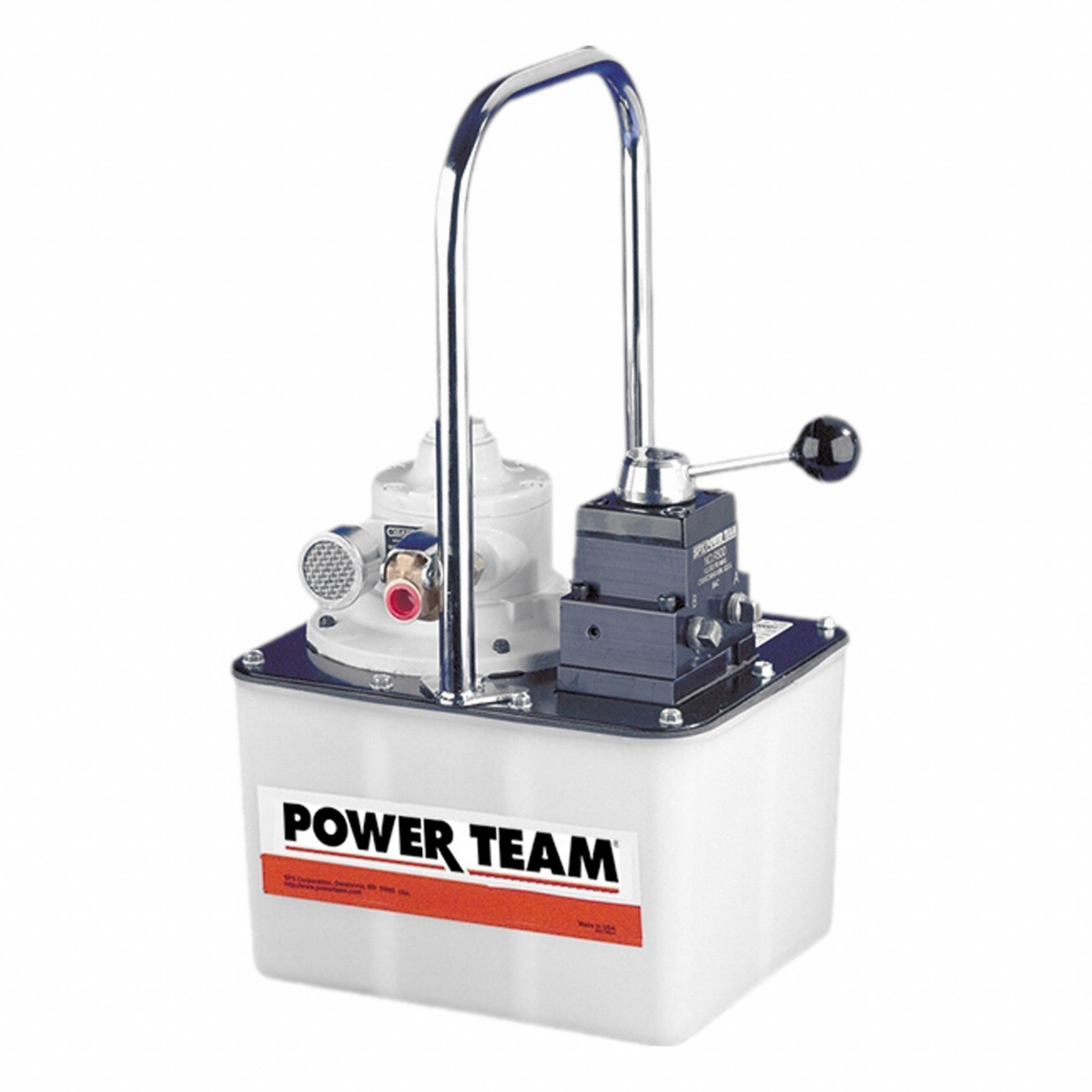 POWER TEAM Air-Operated Hydraulic Pump Units: 100 psi Max. Op Pressure, 2 gal Reservoir Capacity (MPN PA174). Key specifications — attr995446: Hand.