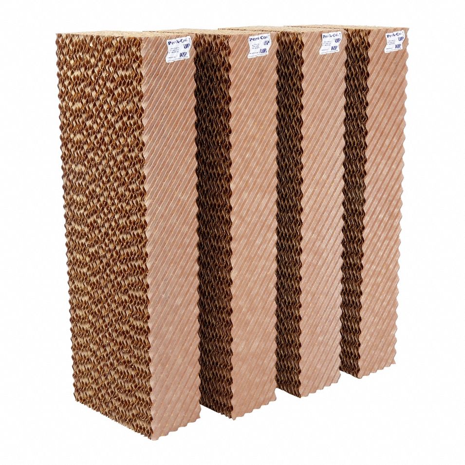 Evaporative Cooler Media: Cellulose, Portable Evaporative Cooler, Portacool, 4 PK