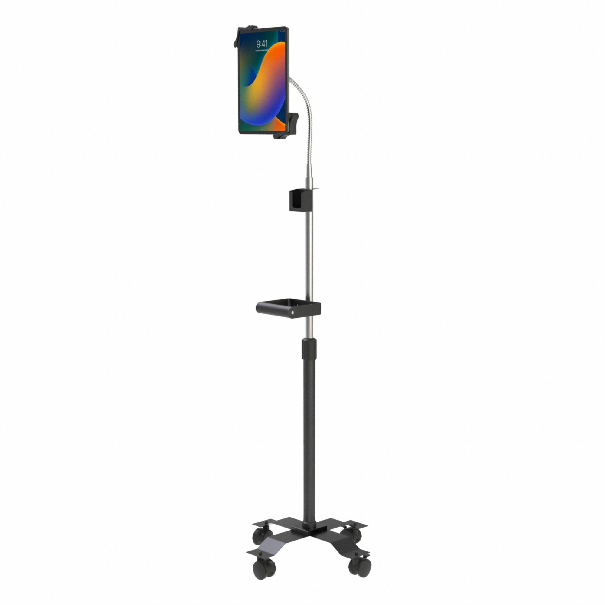 Floor Stand: Black, Metal, 38 in Ht