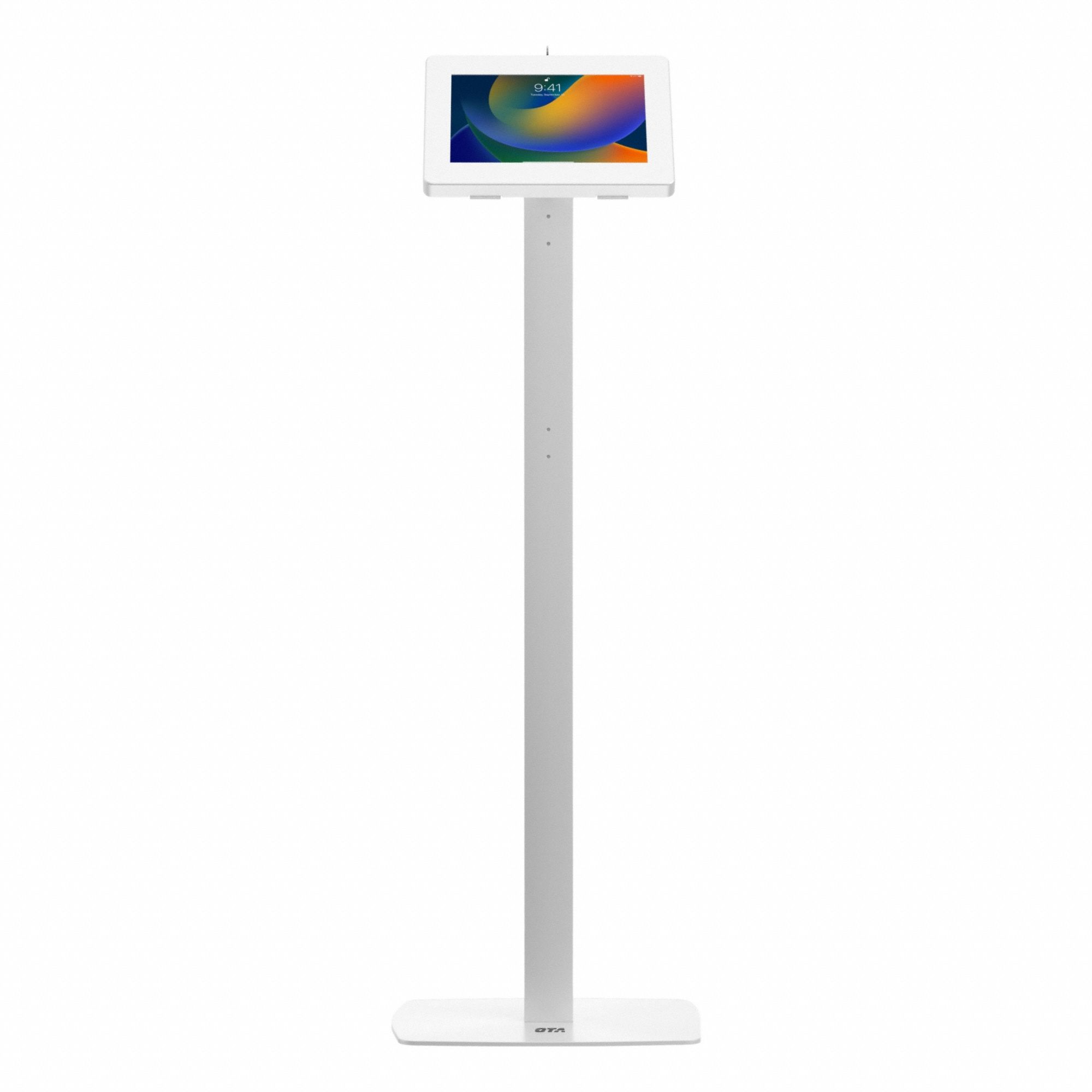 Floor Stand: White, Metal, 45 in Ht