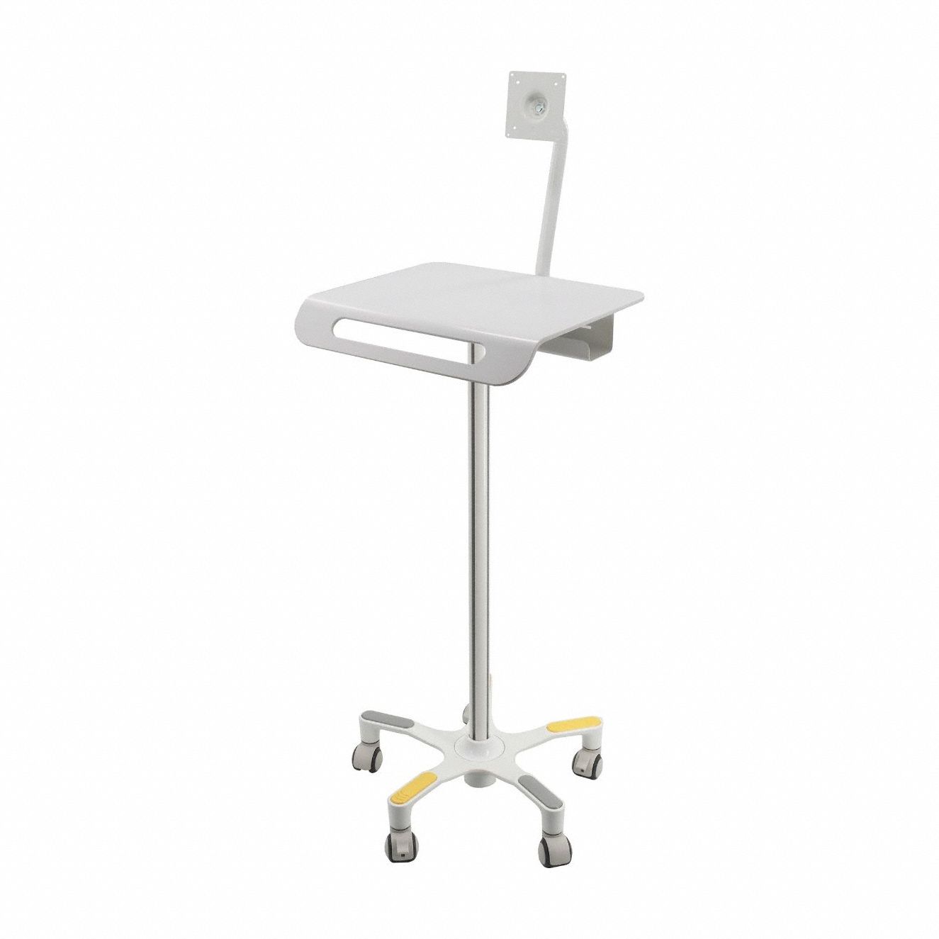 Medical Mobile Floor Stand: 16 1/4 in Overall Wd, 51 in Overall Ht, 0 Drawers, 1 Shelves