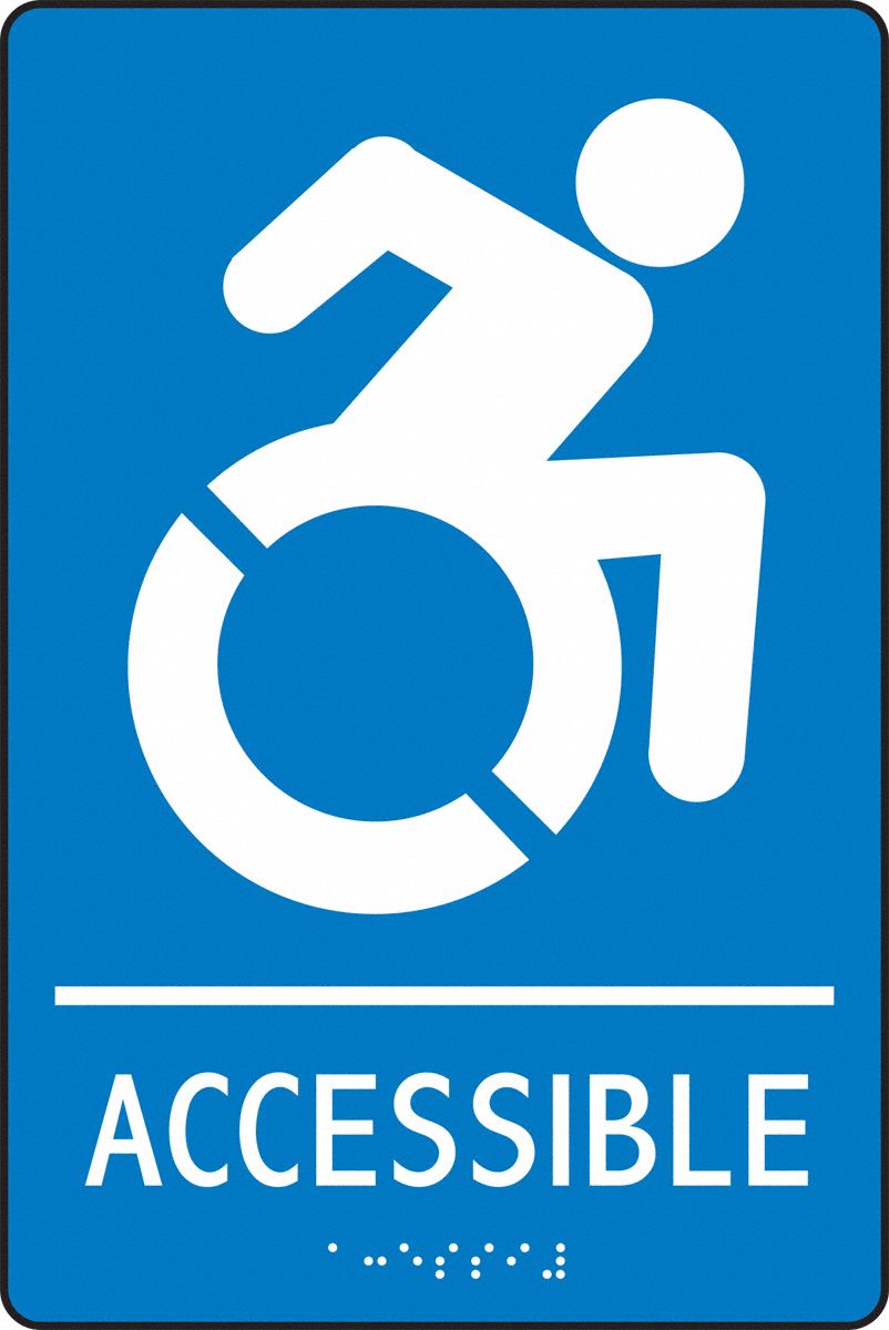 Braille ADA Accessible Sign 9 in x 6 in