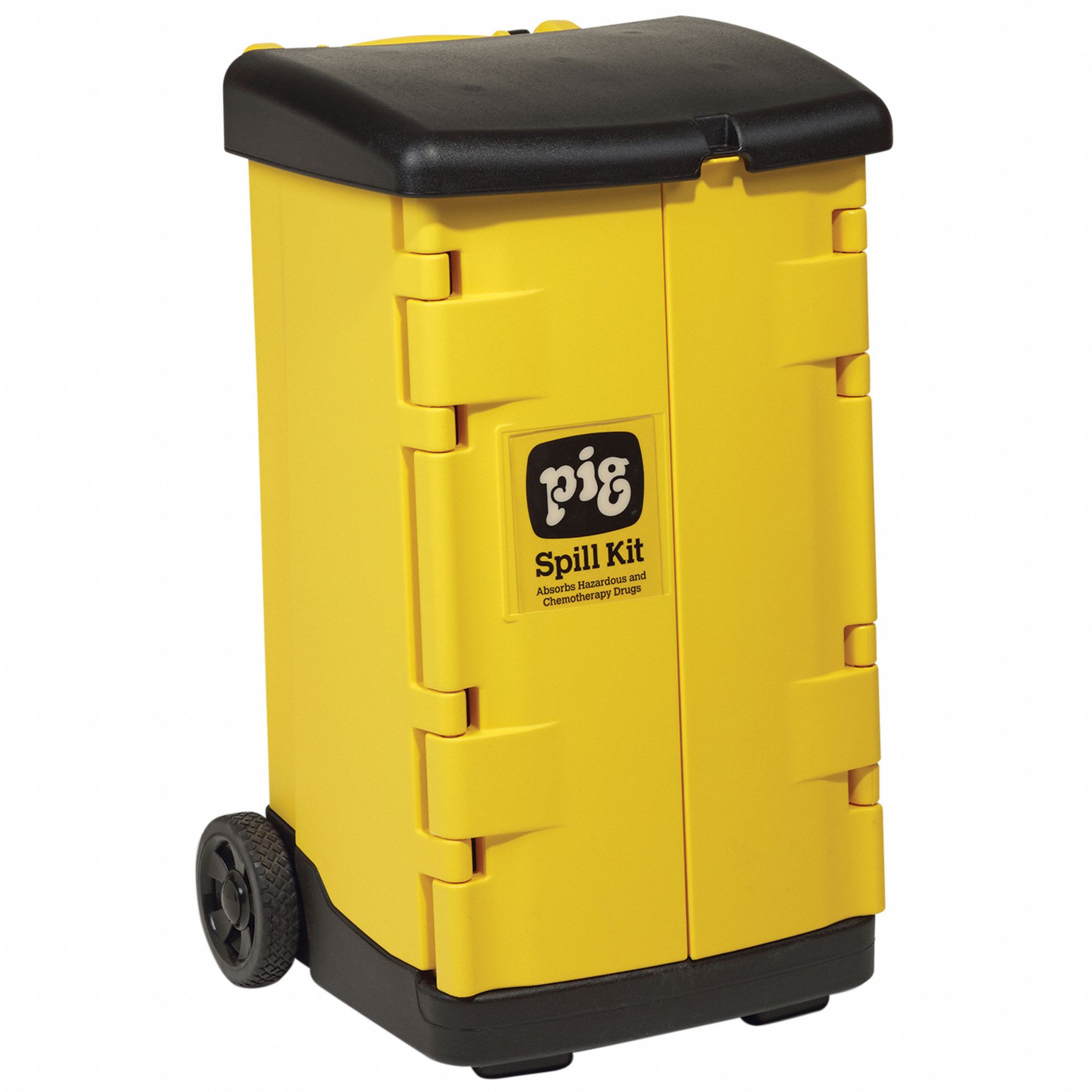 Empty Spill Caddy: 2 Wheels, 23 1/2 in Overall Dp, 24 1/8 in Overall Wd, 38 1/4 in Overalll Ht
