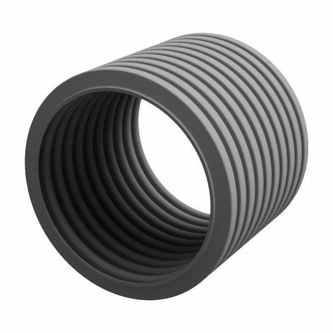 Corrugated Loom Tubing: 2 1/4 in Nominal Size, 98 ft Overall Lg, Polyamide 12, Black