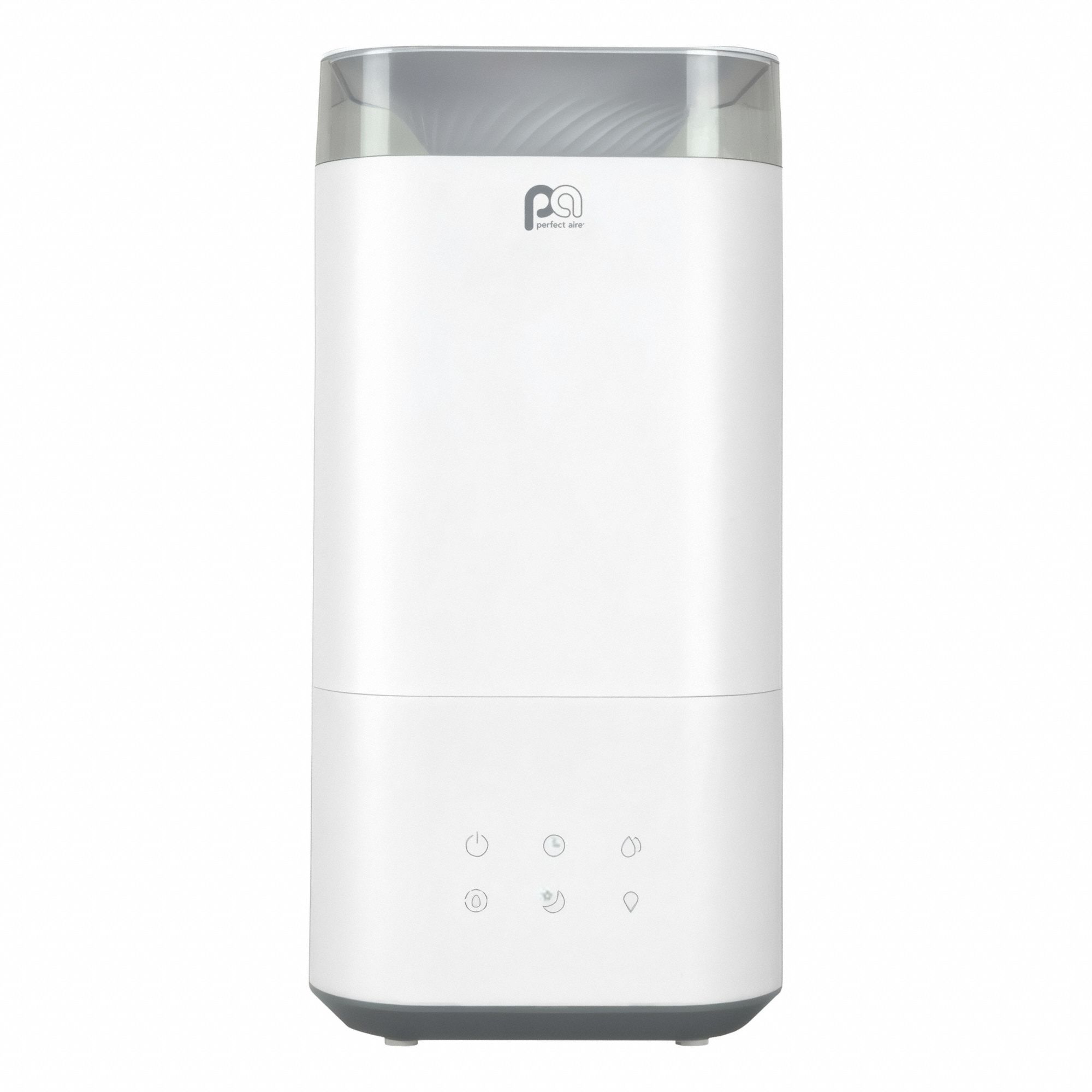 Portable Humidifier: Ultrasonic, 1.2 gal Daily Humidification Output, Cool, Tabletop Housing, Bottle