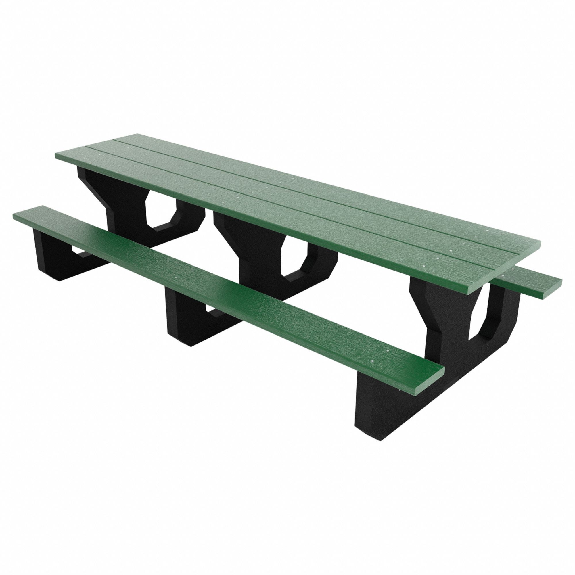 Youth Picnic Table: Vandal Resistant Resinwood, Green, 17 3/4 in Overall Ht, PB 6GRETODPIC