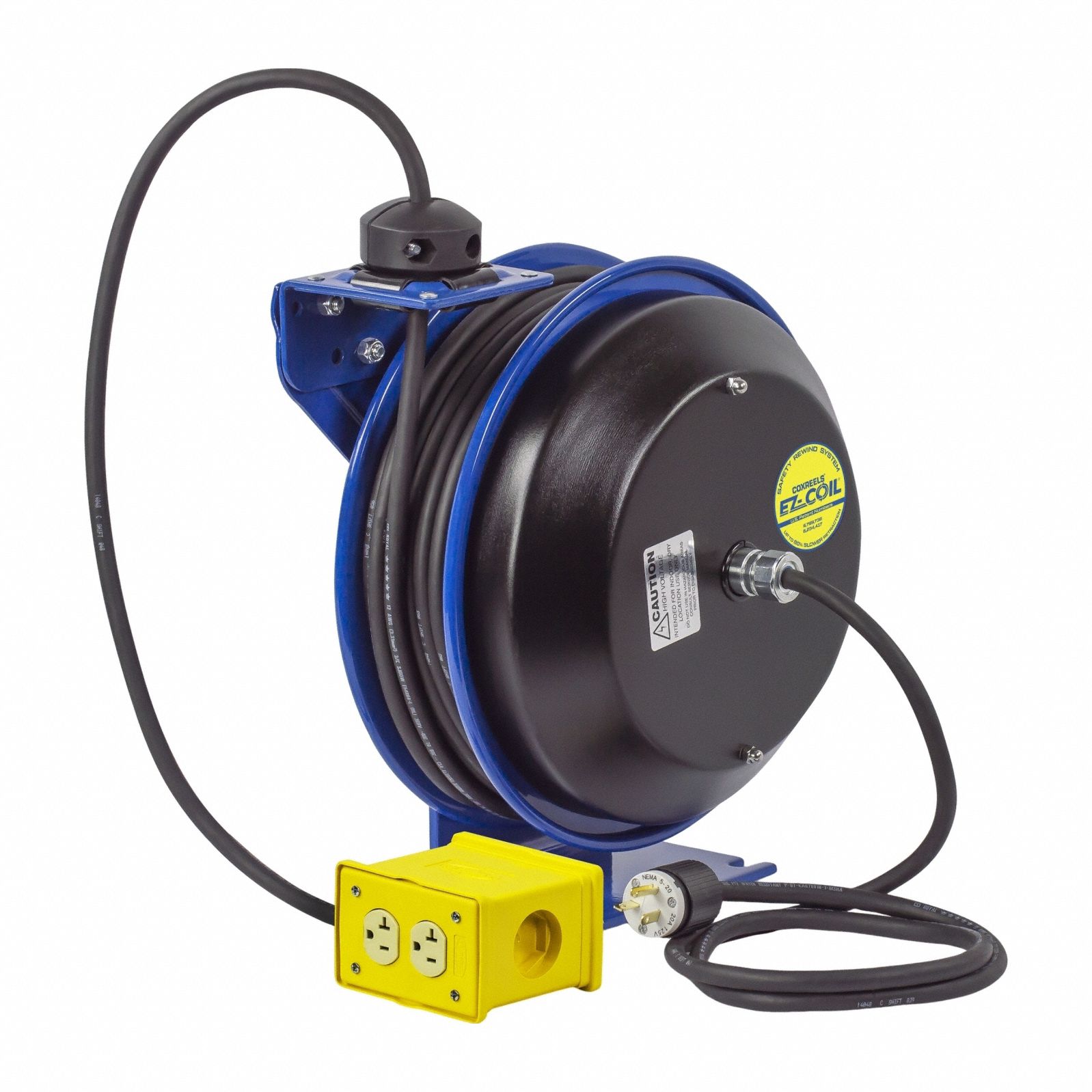 Cord Reel 12Ga 50Ft Quad Box 120VAC
